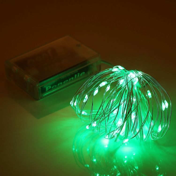 5m 50 LEDs Silver Blue Light Wire String Light Fairy Lamp