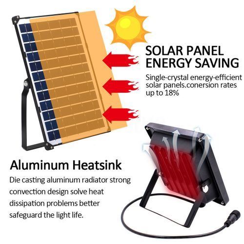 300W Solar Light LED Street Flood Lamp Garden Spotlight 1PCS
