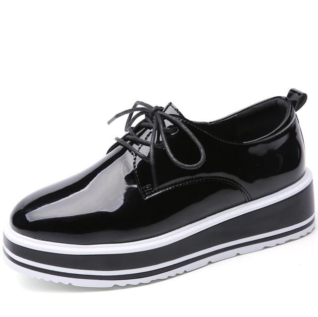Women's Oxford flat sole leather shoes