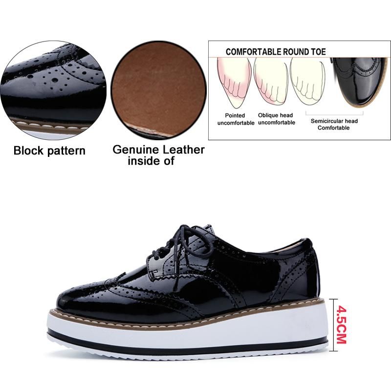 Women's Oxford flat sole leather shoes