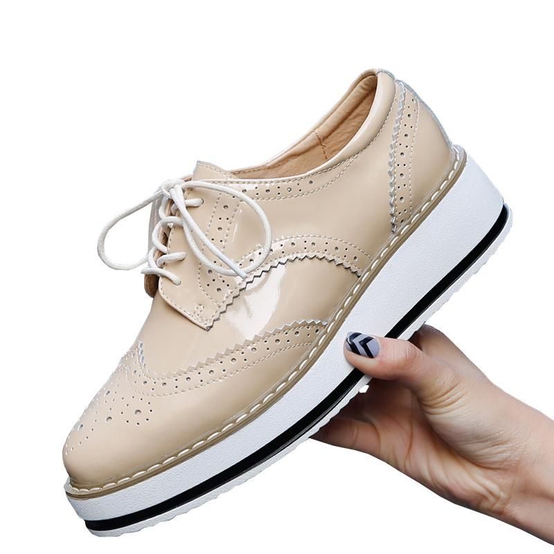 Women's Oxford flat sole leather shoes