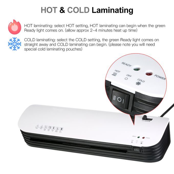 SL299 Laminator Machine Set A4 Size Hot And Cold Lamination 2 Roller System