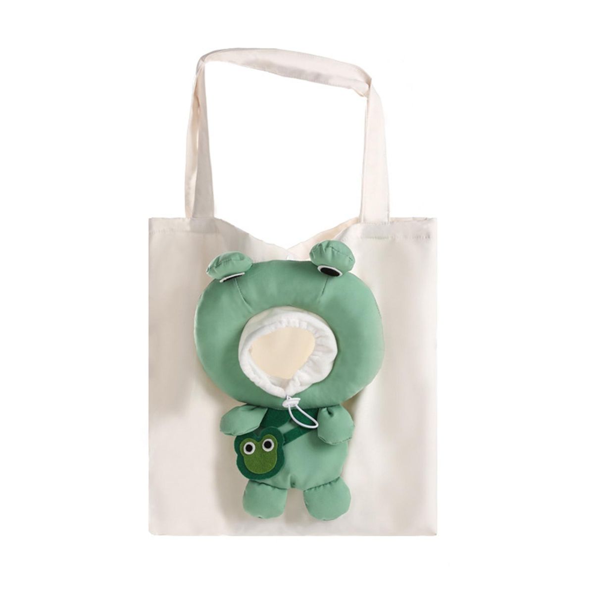 Tear-resistant Cat Bag Froggy Fun Cat Bag Expandable Crossbody for Pet Green