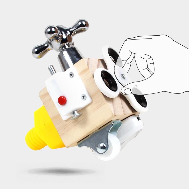 Children's Montessori fun life busy small wooden block baby enlightenment puzzle early education teaching aids unlock toy busy board White Busy Board Classic