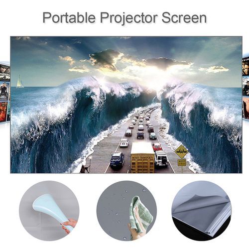 100-inch Portable Projector Screen HD 16:9 Frameless Video