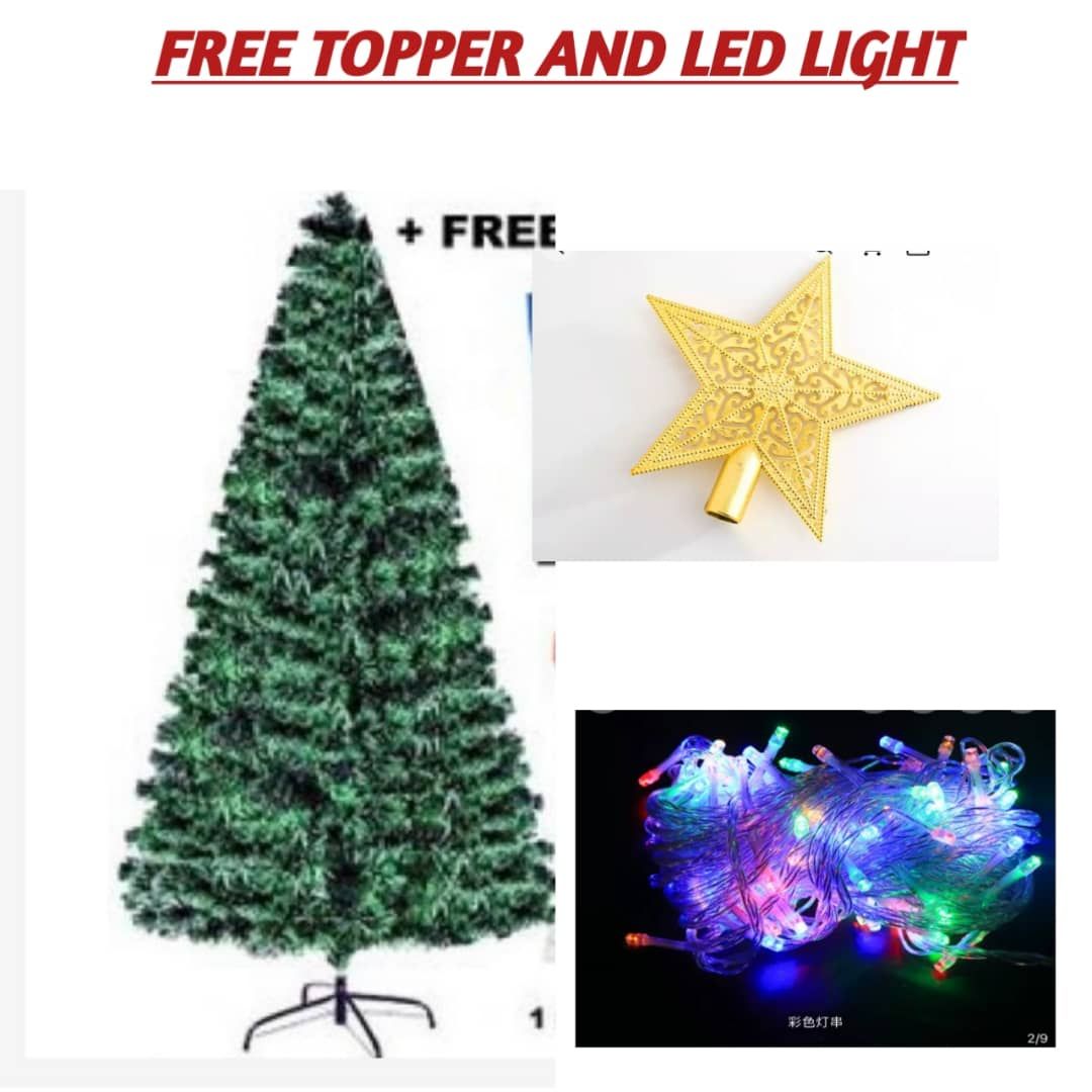 Xmas Tree +Colour Led Lights +Tree Topper
