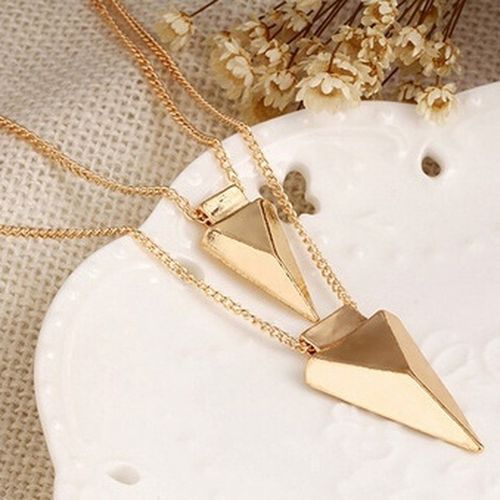Women's Two-layer Metal Pendant Chain Necklace 2