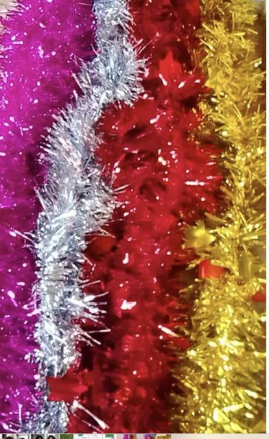 Xmas Tinsel Garland Christmas Tree Decoration - 8 Pieces