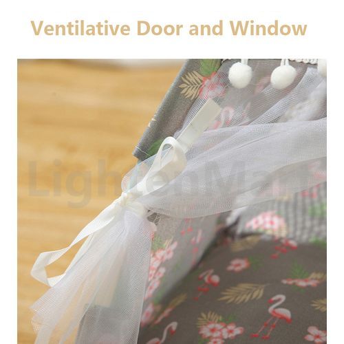 Cat Dog Pet Tent Room House Bed Cat Princess Indoor Tent House Pet Dog Cute Floral Cave Nest With Floors