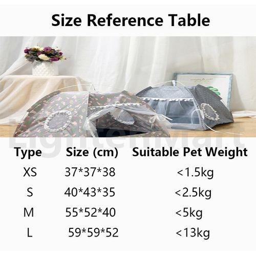 Cat Dog Pet Tent Room House Bed Cat Princess Indoor Tent House Pet Dog Cute Floral Cave Nest With Floors