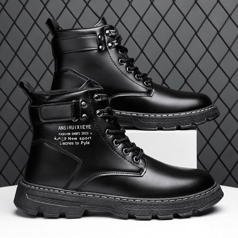 2022 Mens All-match British Style Boots  - Black