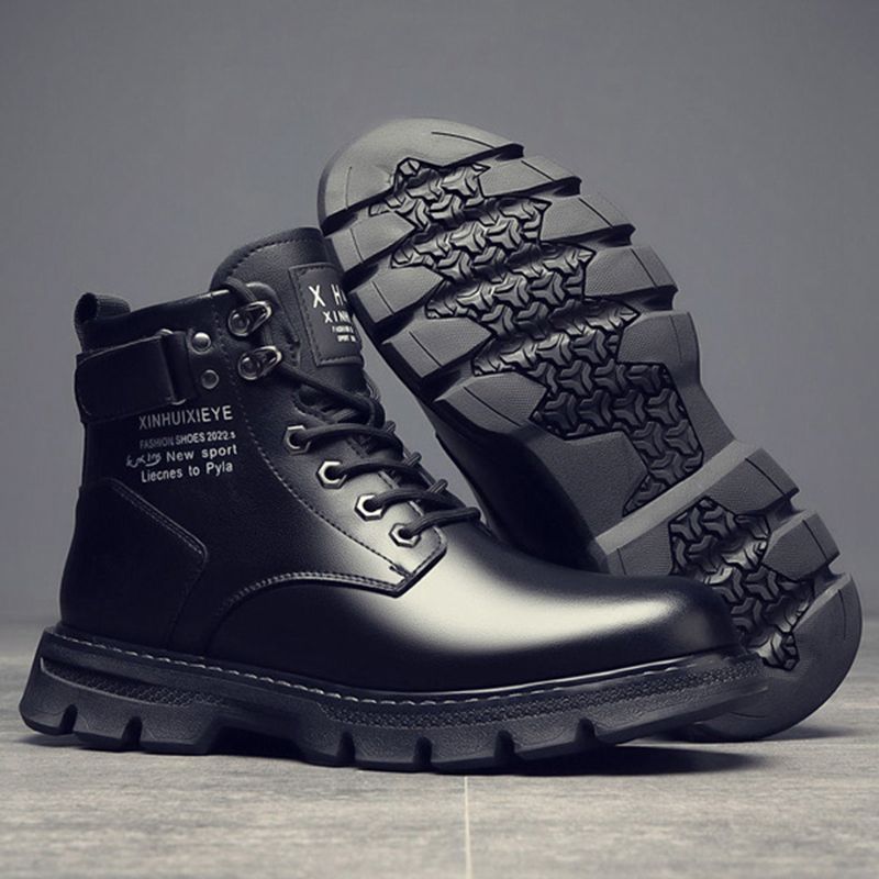 2022 Mens All-match British Style Boots  - Black