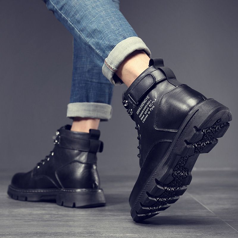 2022 Mens All-match British Style Boots  - Black
