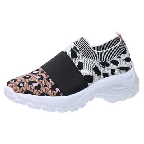 Women Mesh Sneakers Wedge Heel Color Matching Breathable