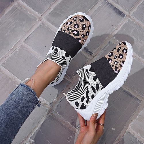 Women Mesh Sneakers Wedge Heel Color Matching Breathable