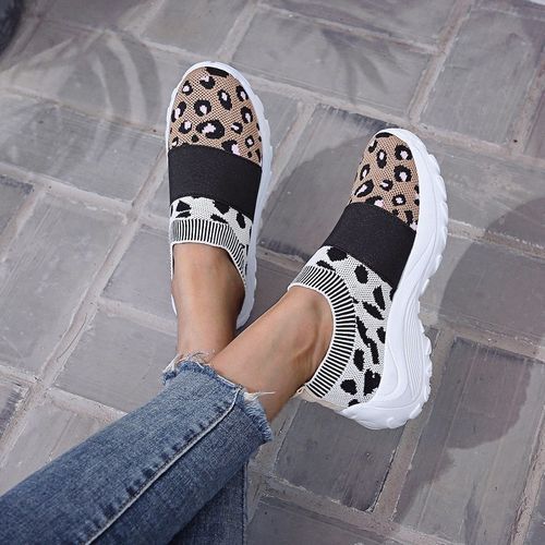 Women Mesh Sneakers Wedge Heel Color Matching Breathable