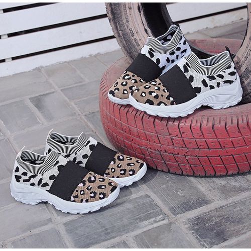 Women Mesh Sneakers Wedge Heel Color Matching Breathable