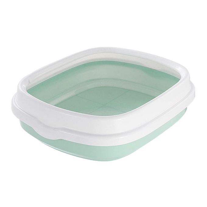 Cat Litter Box PP Plastic Hooded Litter Tray Pan Hooded Toilet Blue