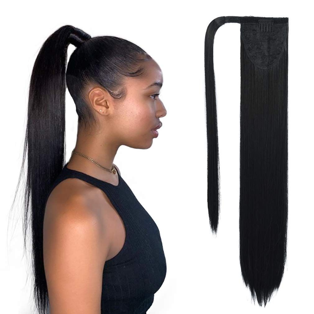 Ponytail Extension Clip In Wrap 1B