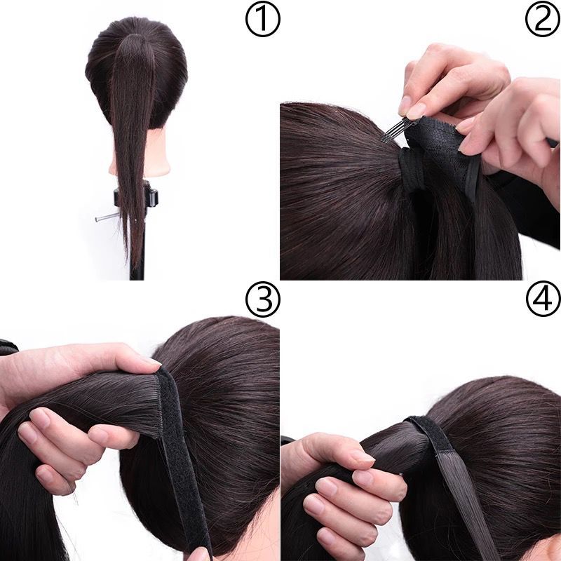 Ponytail Extension Clip In Wrap 1B