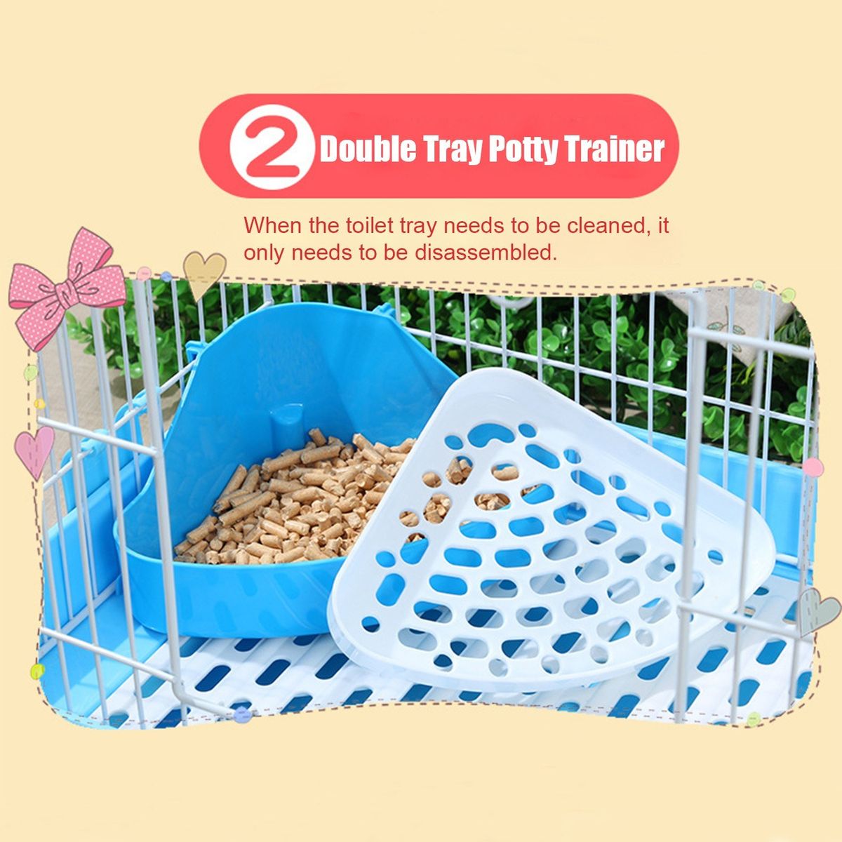Animal Litter Potty Trainer Toilet Corner Litter Bedding Box
