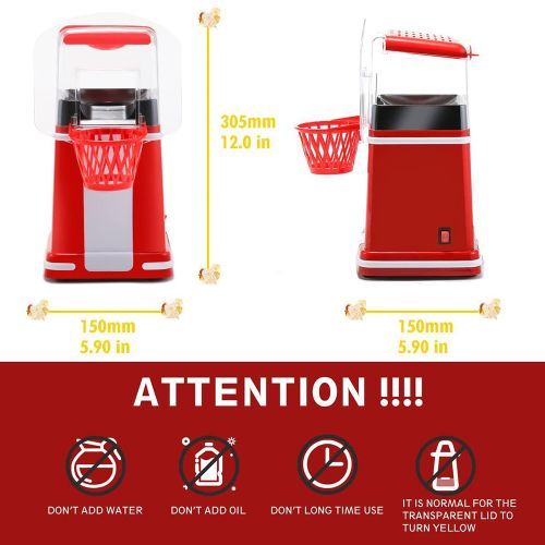 Popcorn Maker Home Popcorn Making Machine 1200W High Small