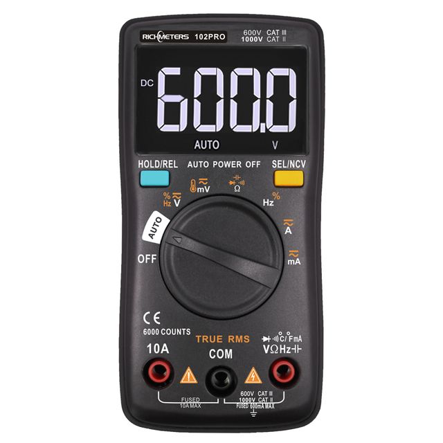 Richmeters 102 Multimeter 6000 Counts Back Light Multimeters