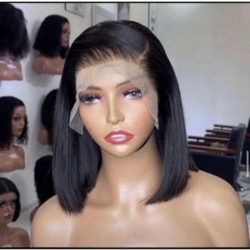 Hair Wig Bob Mid Part Full Frontal Wig 10