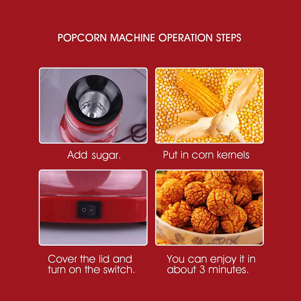 Popcorn Popper Popcorn Maker Popcorn Machine Electric No Oil