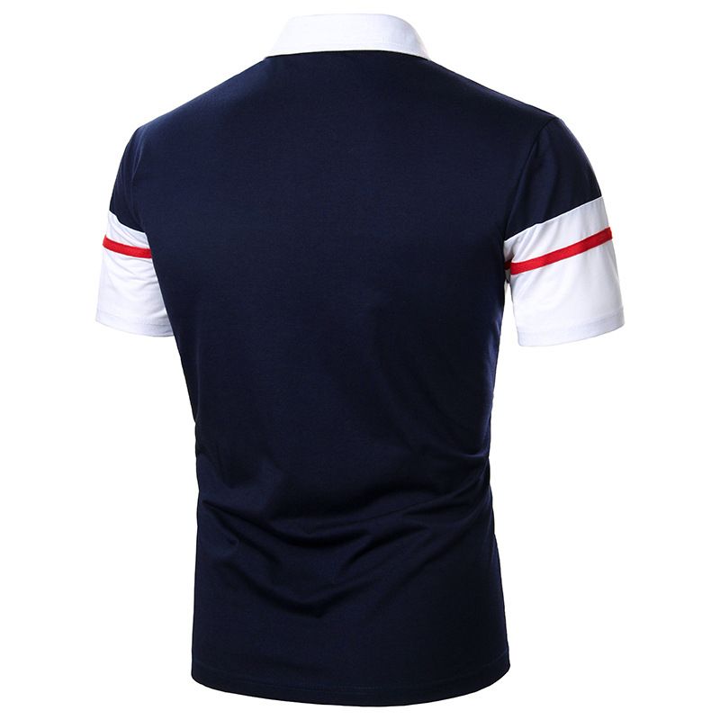 Mens Office Polos Shirts Casual Joggers Tshirt Top-Navyblue