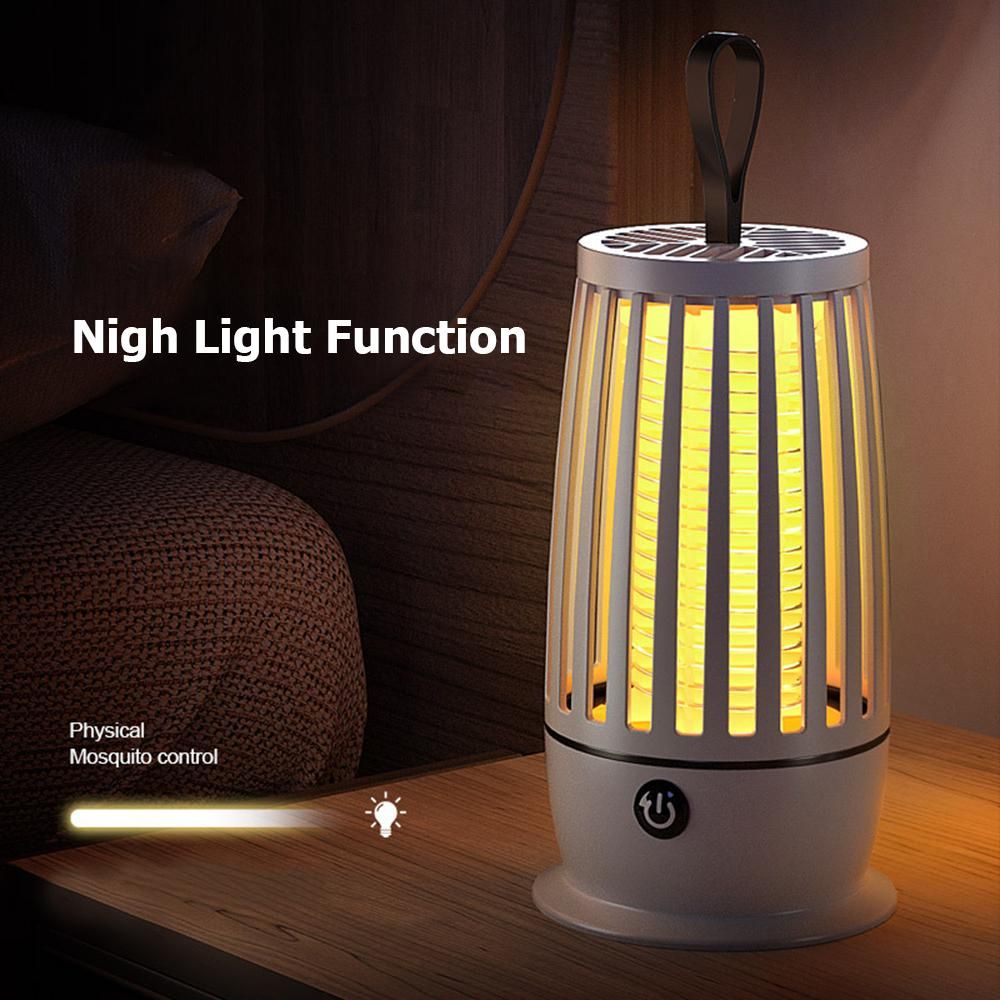 Mosquito-killing Lamp & Nigh Light 2-in-1 Intelligent Mosquito Control Lamp Rechargeable Mosquitoes Killer Household Electronic Mosquito Repellent for Kitchen Bathroom Deodorization Bedroom