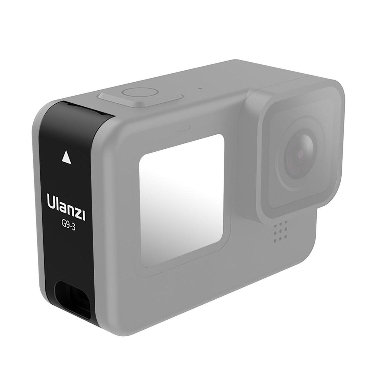 Ulanzi G9-3 Action Camera Battery Cover Plastic Lid Removeable Battery Door Type-C Charging Port Adapter Vlog Accessory Replacement for GoPro Hero 10/9