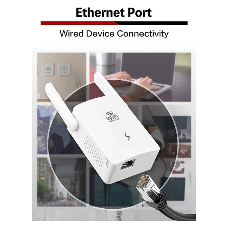 WiFi Extender Booster WiFi Signal Booster Single Band WiFi Range Extender Wireless Signal Booster & Repeater - EU Plug