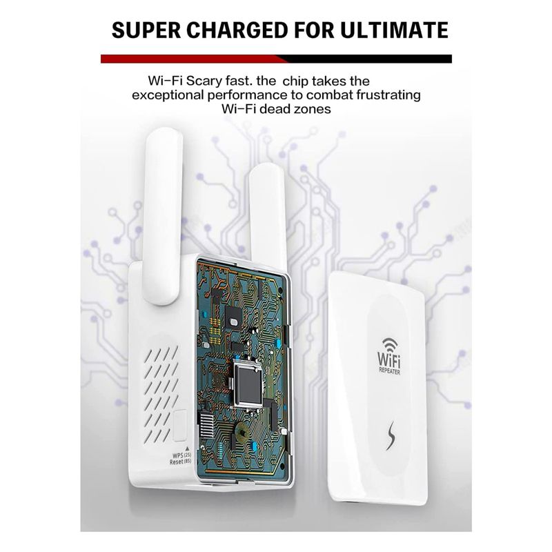 WiFi Extender Booster WiFi Signal Booster Single Band WiFi Range Extender Wireless Signal Booster & Repeater - EU Plug