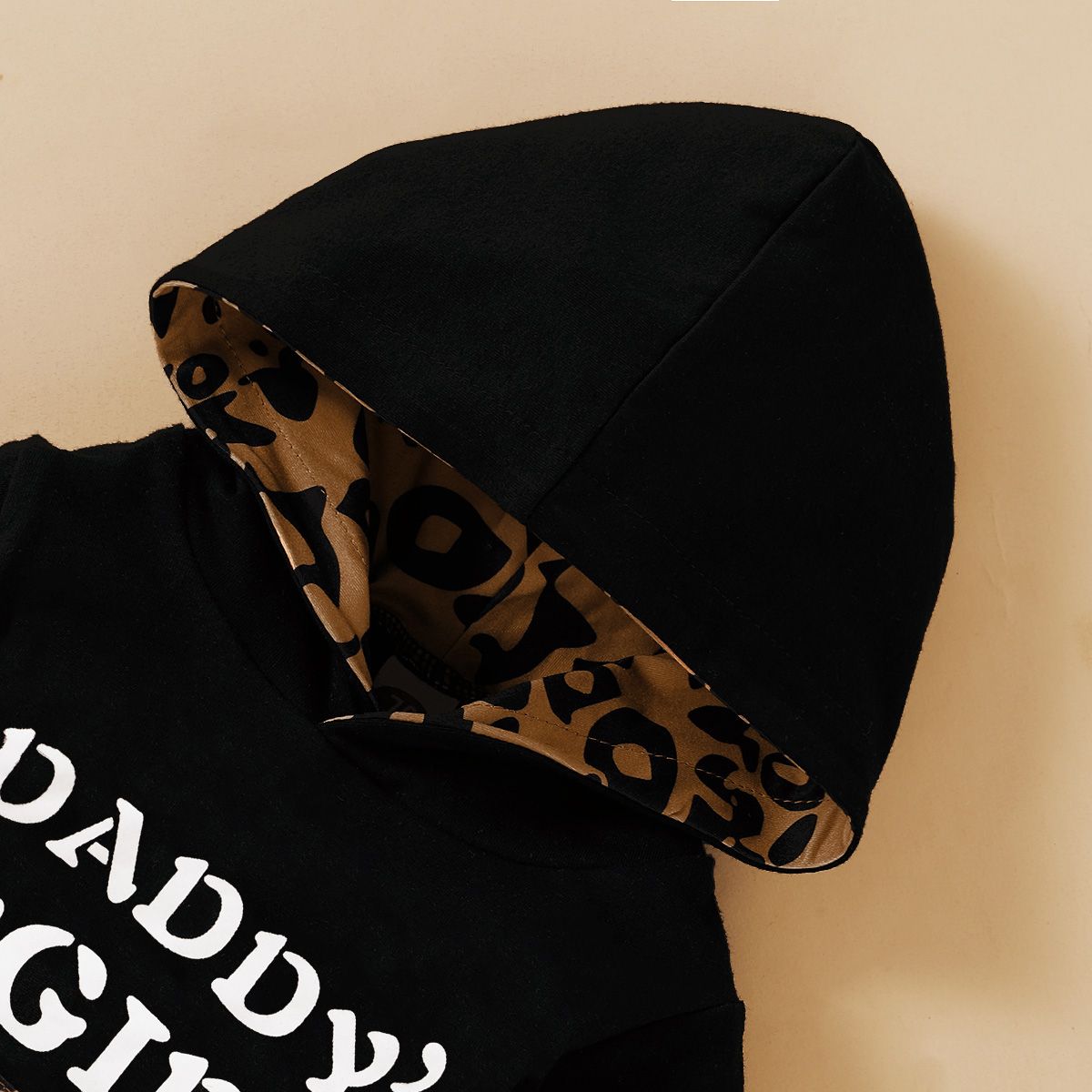 DADDY'S GIRL Baby Girls Leopard Print Clothing Set
