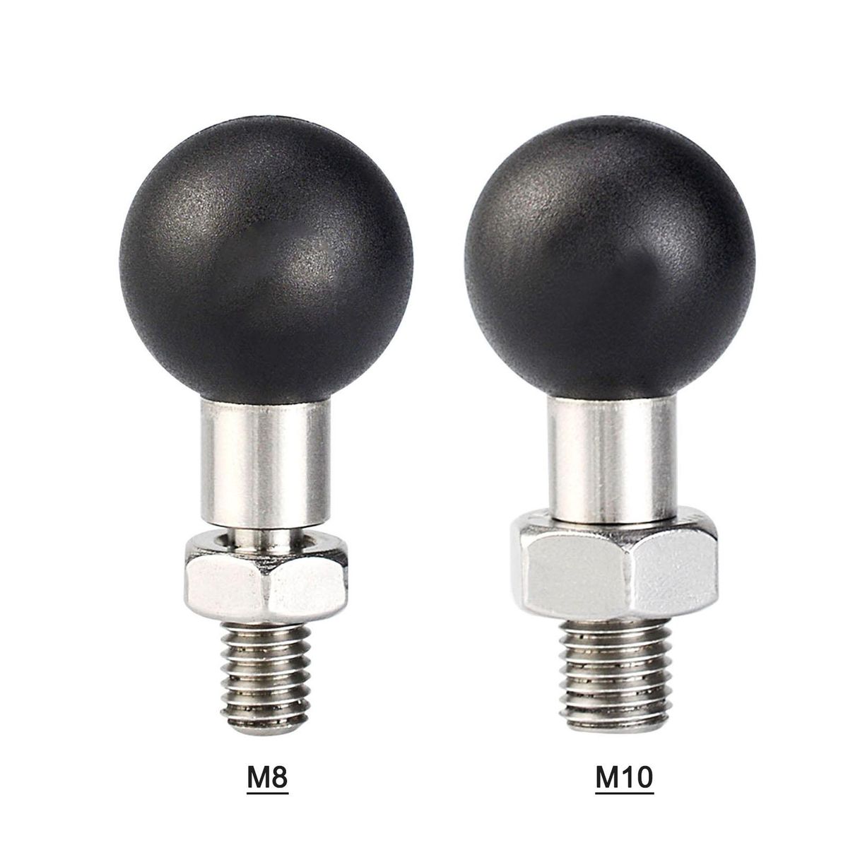 M8 M10 Motorcycle Ball Adapter Mount Angled Bolt Head Adapter Ball Base for Mobile phone bracket