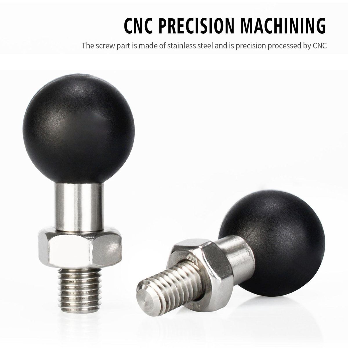 M8 M10 Motorcycle Ball Adapter Mount Angled Bolt Head Adapter Ball Base for Mobile phone bracket