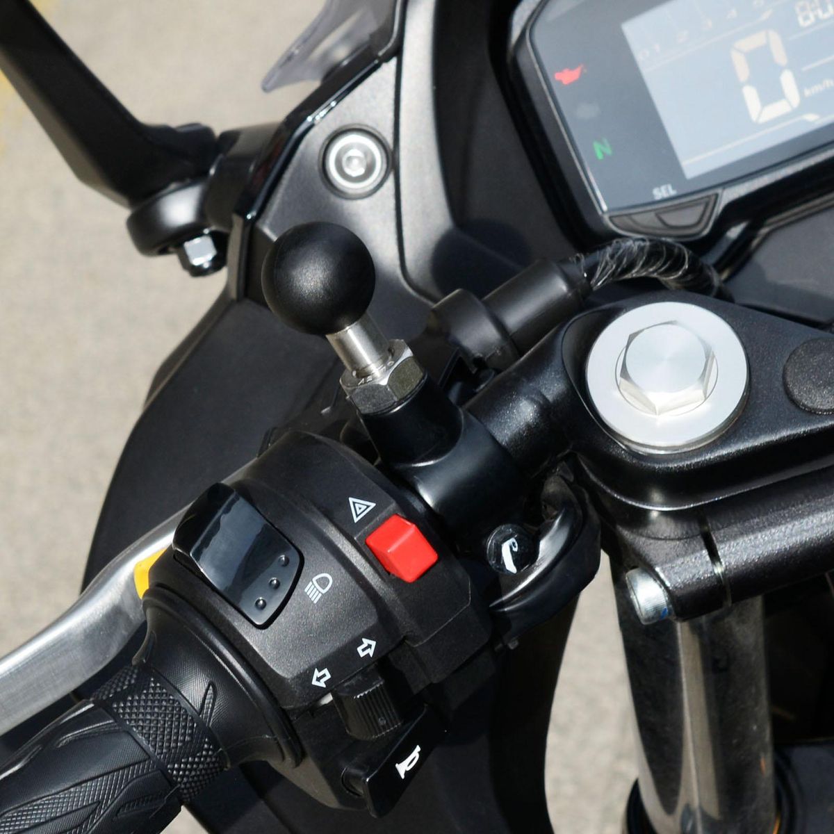 M8 M10 Motorcycle Ball Adapter Mount Angled Bolt Head Adapter Ball Base for Mobile phone bracket