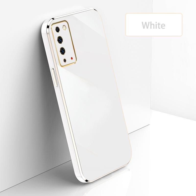 Ultra Thin Plating Phone Case for Honor X10 5G Lens Protection soft Phone Back Cover-White