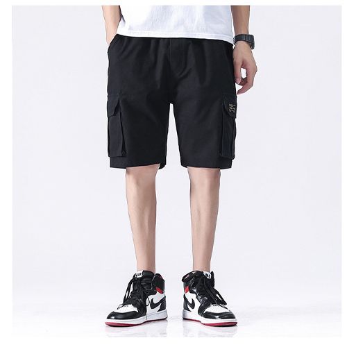 Casual Elastic Waist Cargo Shorts Relaxed Fit Outdoor Casual Work Shorts