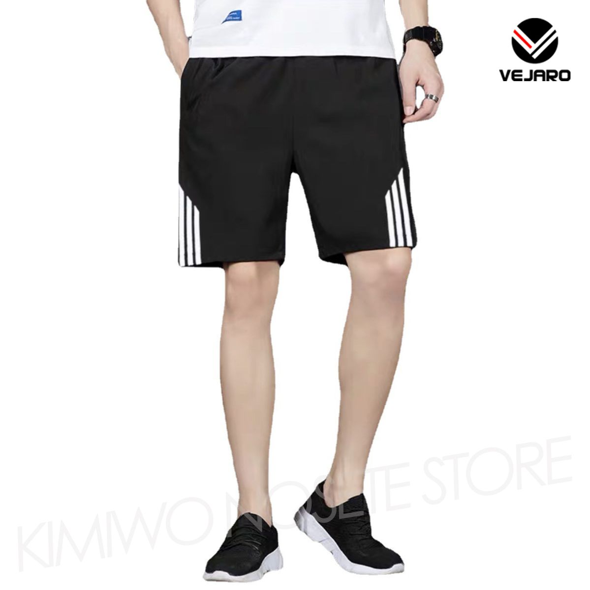 ST01 Men's Summer Shorts Casual Sports Shorts - Black