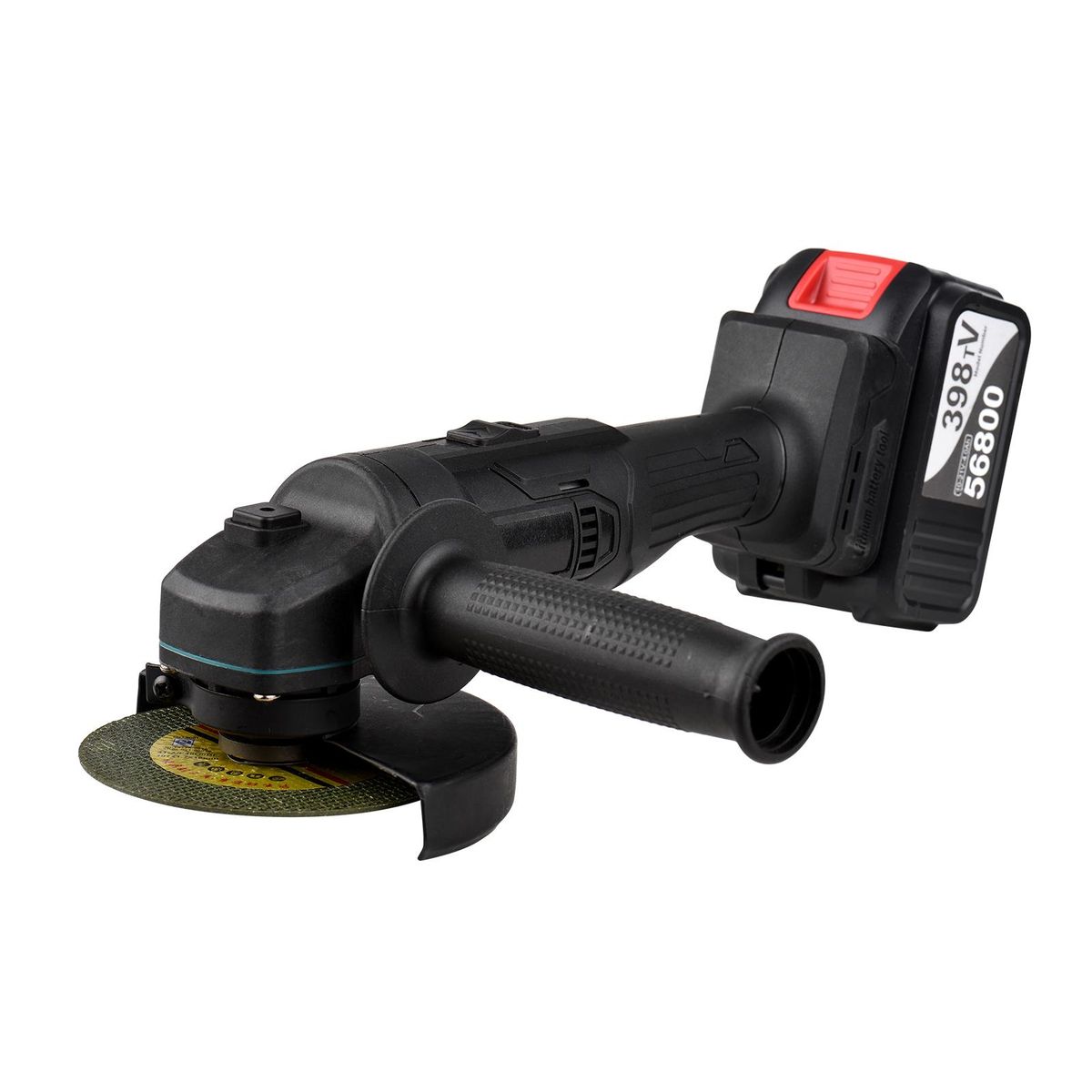 Battery-operated Electric Angle Grinder Portable Lithium Battery Grinder Machine Handheld Battery Grinder Tool with Li-ion Battery & Charger 2-Position Handle with Disc Charger & Carrying Case Kit for Metal Wood Cutting Grind