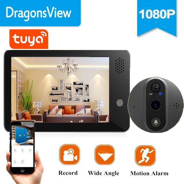 Video Doorbell Peephole Wireless Door Viewer Camera Intercom