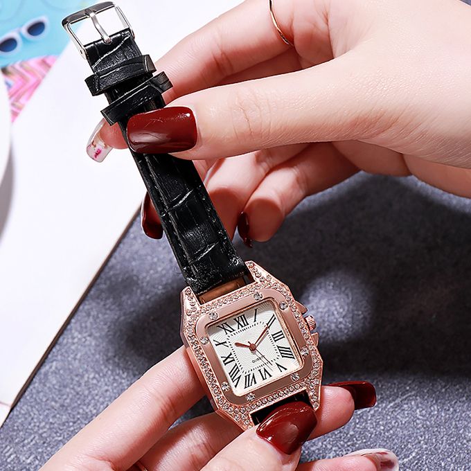Women Watch Leather Band Ladies Quartz Wrist Watch