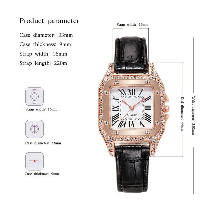 Women Watch Leather Band Ladies Quartz Wrist Watch