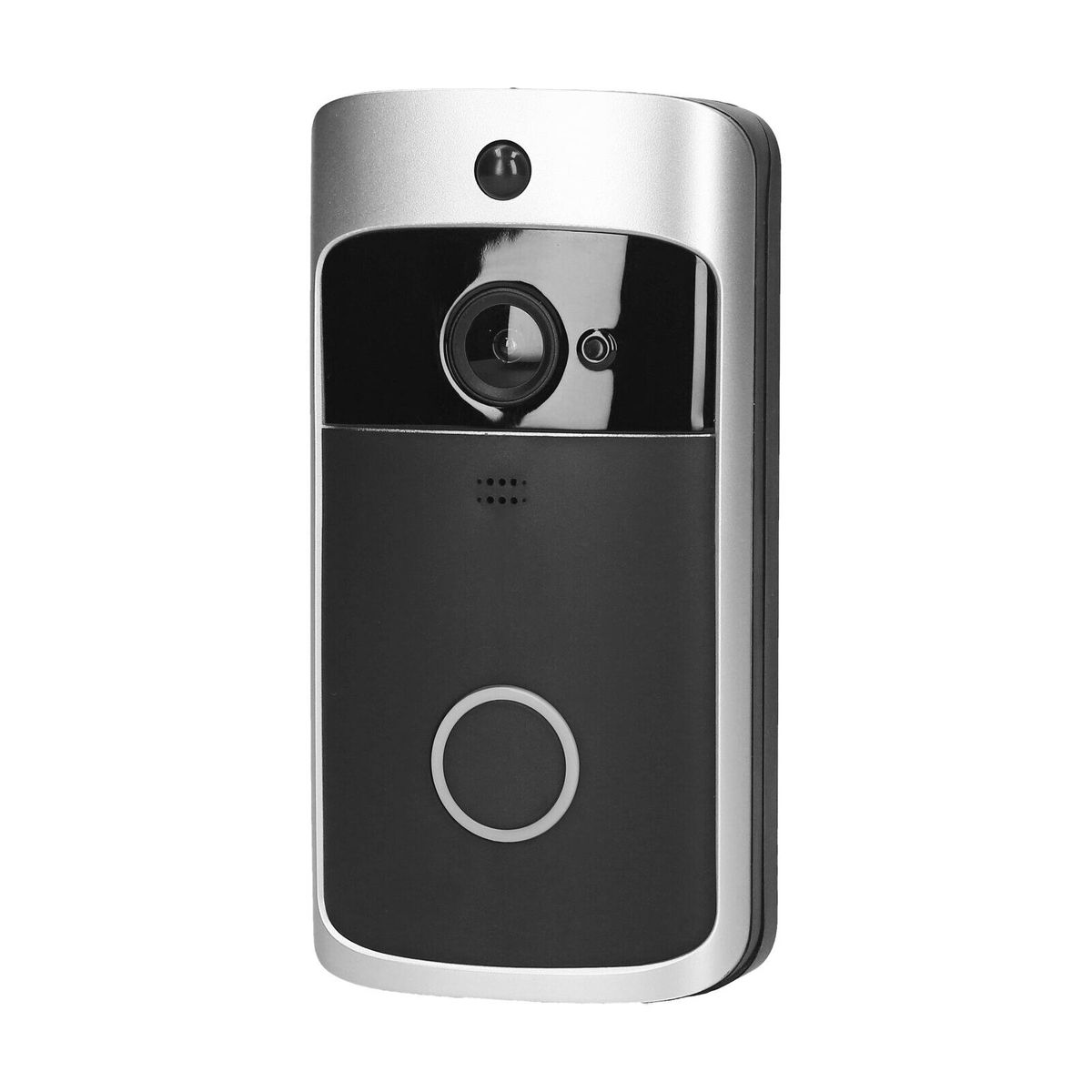 Wireless Video Doorbell 720P Visual Real-time Intercom Wi-Fi Video Bell PIR Detection Night Vision 2-Way Talk Home Security Camera with 166° Viewing Angle Smart Door Bell Supports Cloud Storage or TF Card