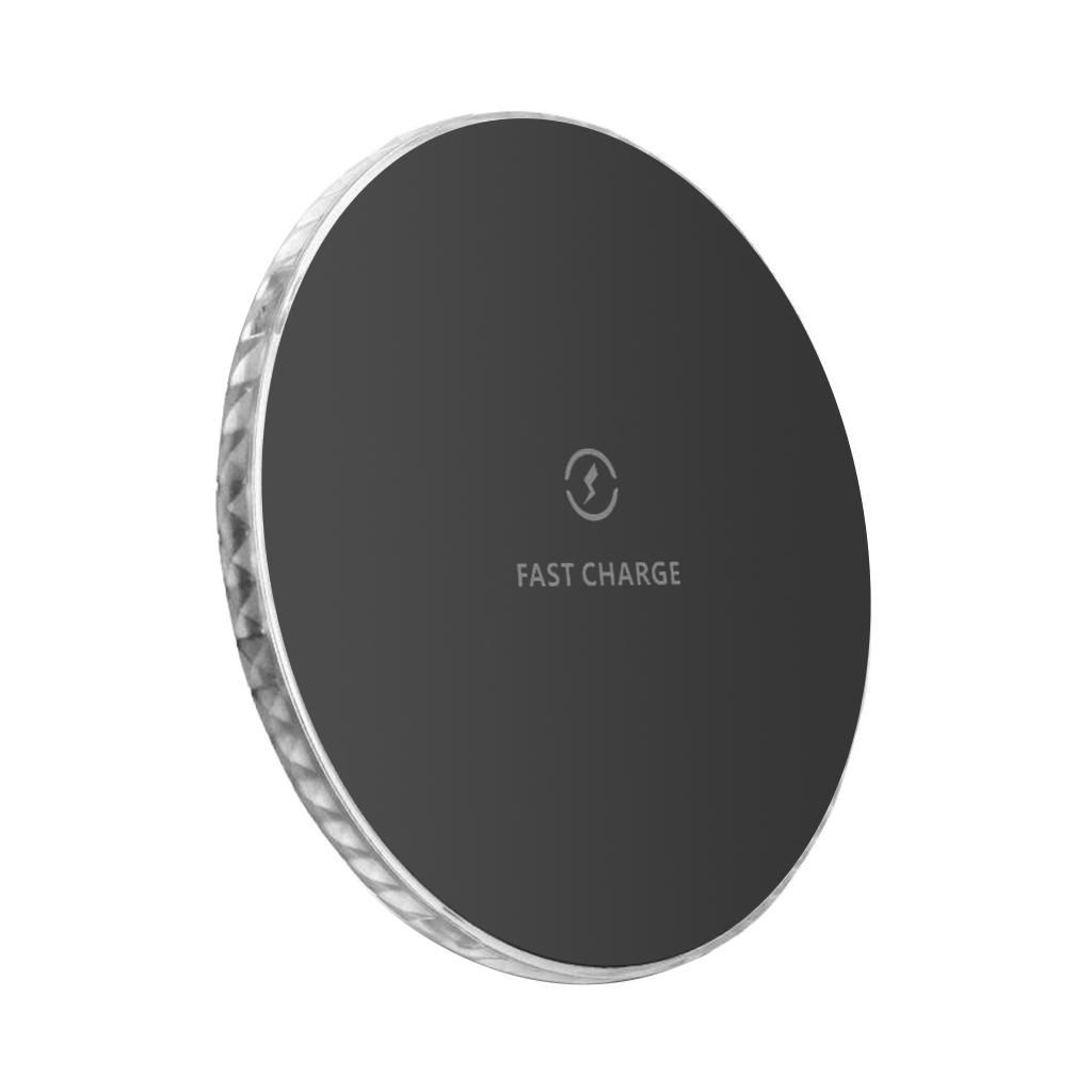 Wireless  15w Qi Charging Pad QC 30 For Samsung Black