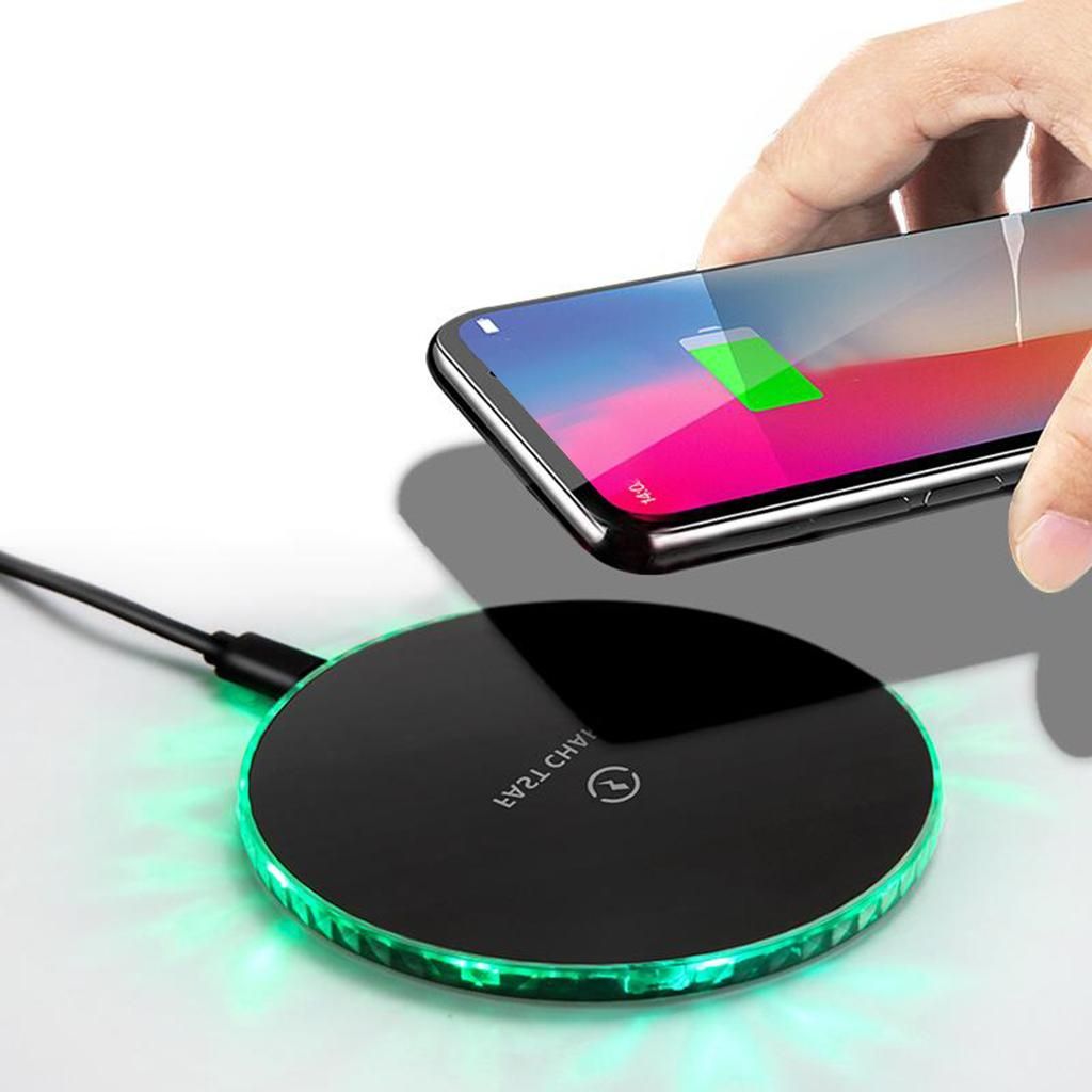 Wireless  15w Qi Charging Pad QC 30 For Samsung Black