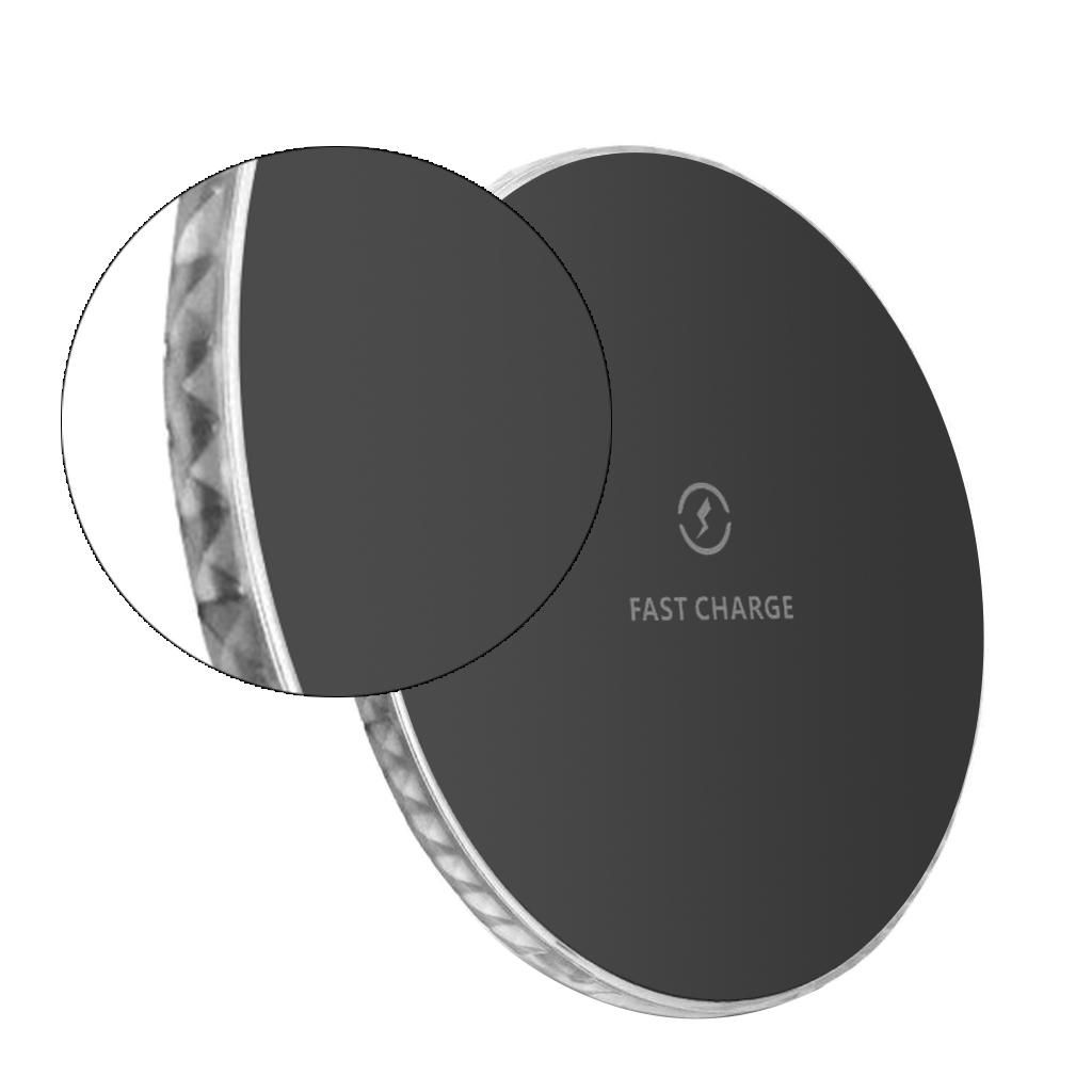 Wireless  15w Qi Charging Pad QC 30 For Samsung Black