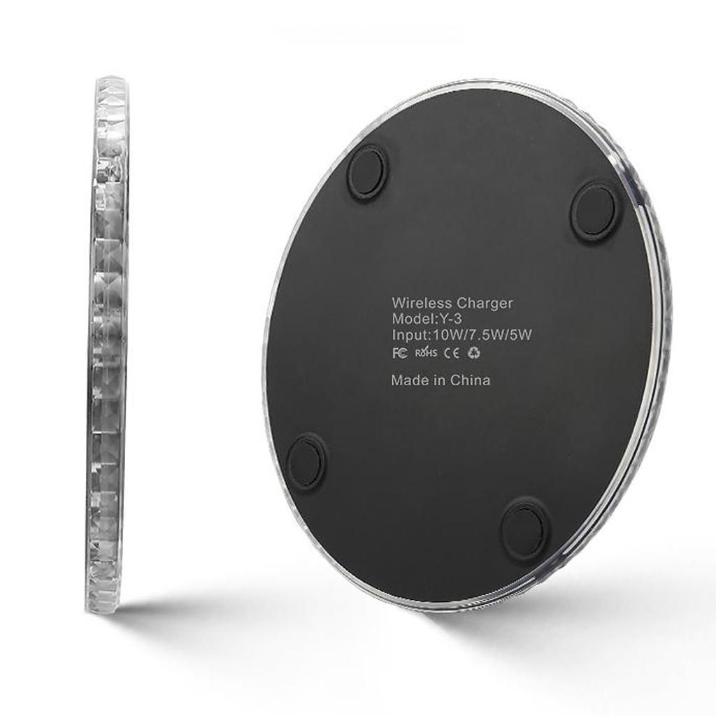 Wireless  15w Qi Charging Pad QC 30 For Samsung Black